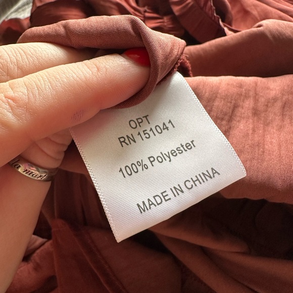 O.p.t. Tianna mini dress copper satin ruffles size small Black Friday sale 🛍️ - Picture 6 of 6